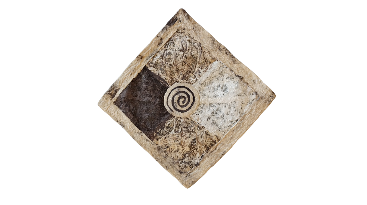 Arte de Pared Pequeño, Papel Amate Hecho a Mano, Estilo Deshebrado.