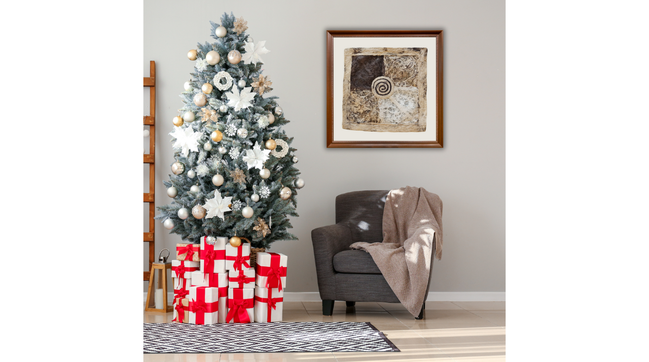 Arte de Pared Pequeño, Papel Amate Hecho a Mano, Estilo Deshebrado.