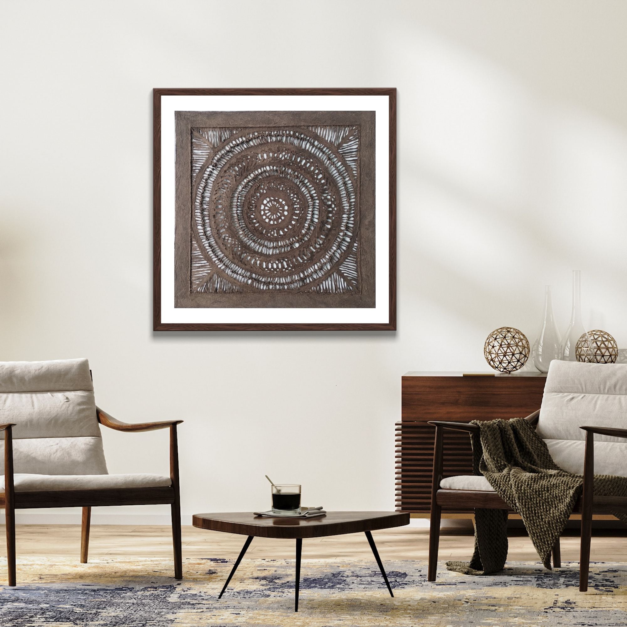 Papel Amate, Arte de Pared Hecho a Mano, Decoración de Pared, con Nudos