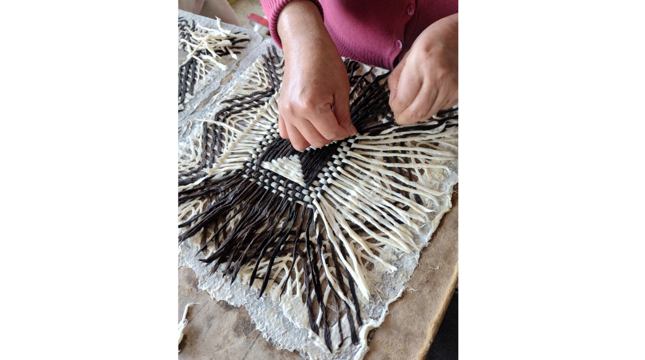 Papel Amate, Arte de Pared Hecho a Mano, Decoración de Pared, con Nudos