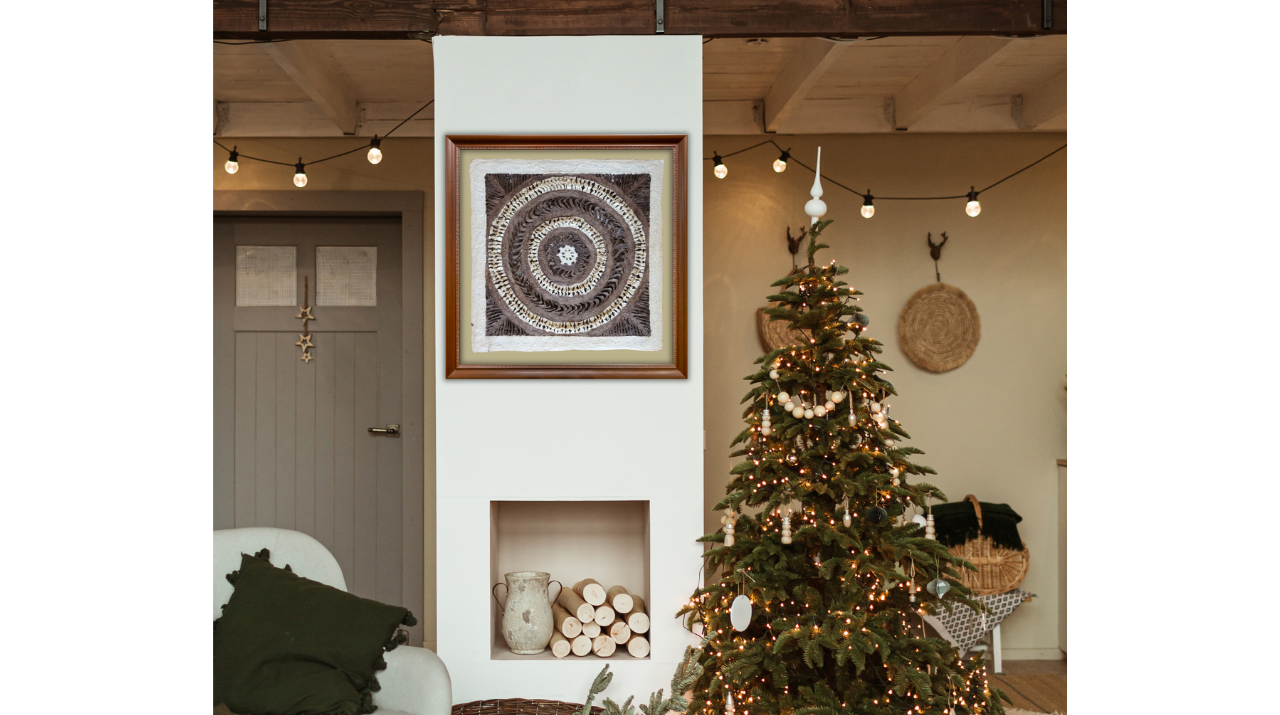 Papel Amate, Arte de Pared Hecho a Mano, Decoración de Pared, con Nudos