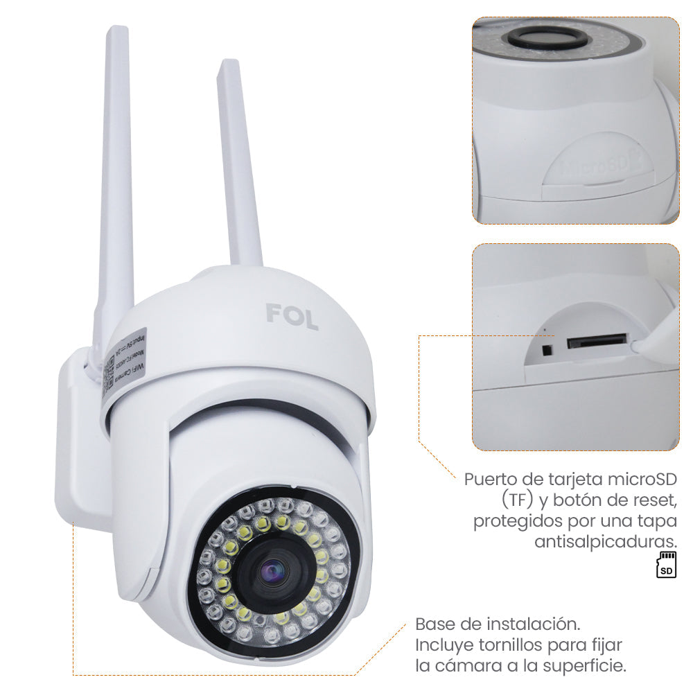 Camara de vigilancia exterior marca fol